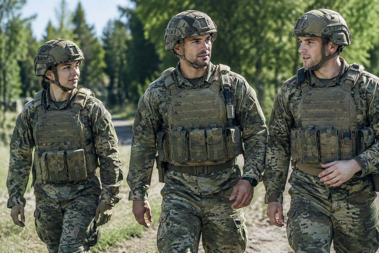 Militares durante un ejercicio de preparación táctica